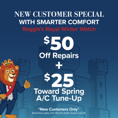 New Customer Special! $50 Off Repairs + $25 Toward Spring AC Tune Up